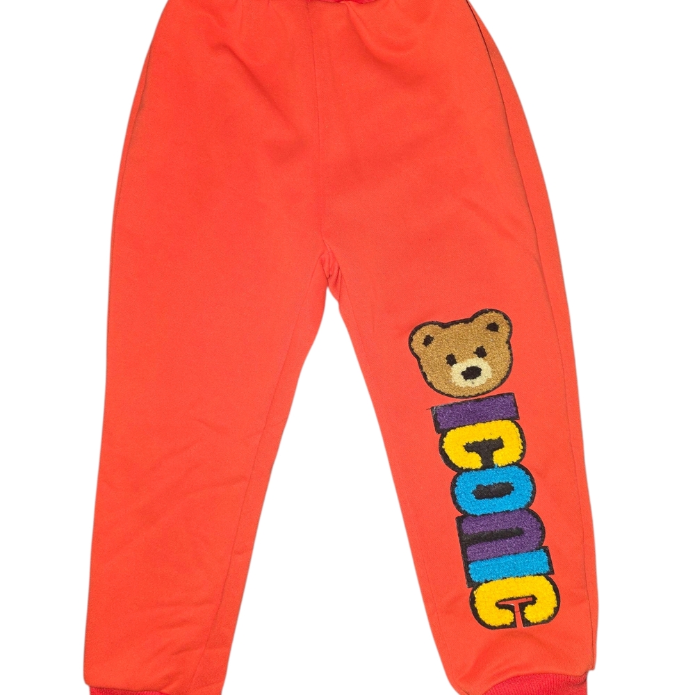 Orange Bear Graphic Sweatshirt and Pants Set - Picture 3 of 4